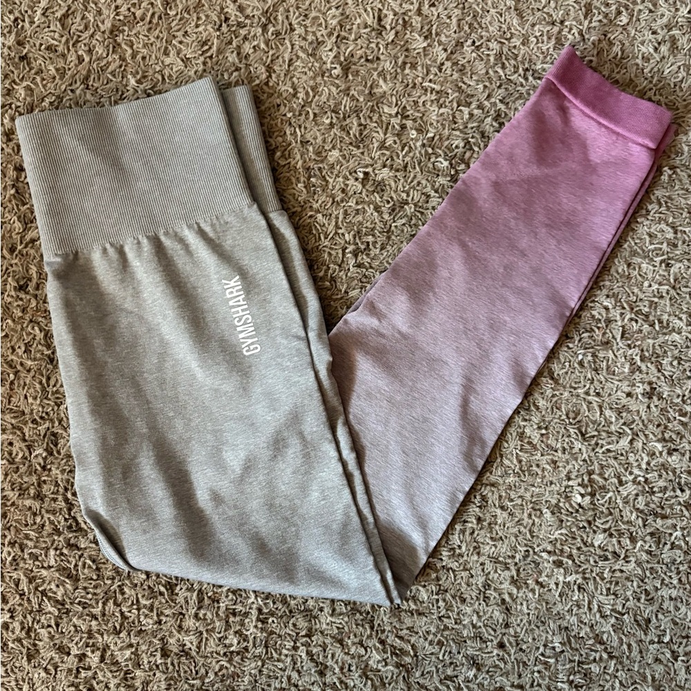 Gymshark Ombré Gray and Pink Legging